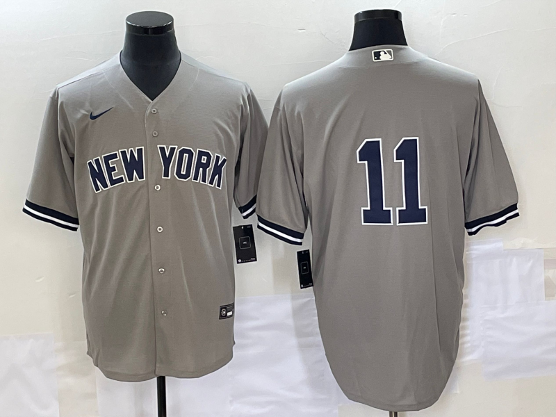 Men's New York Yankees #11 Anthony Volpe Gray Cool Base Stitched Baseball Jersey Men's New York Yankees #11 Anthony Volpe Gray Cool Base Stitched Baseball Jersey